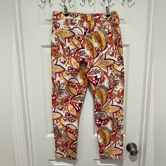 CHICO’S Girlfriend Slim Leg Ankle Jeans Paisley Print - Picture 3 of 7